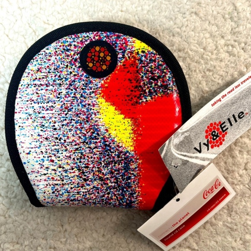 Vy & Elle Coca Cola Licensed Multicolor Round CD Case